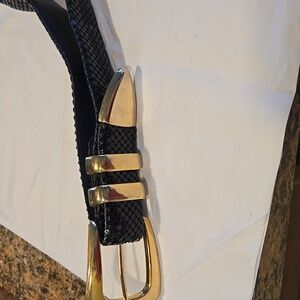 Women's Aluminum Black Mesh Belt